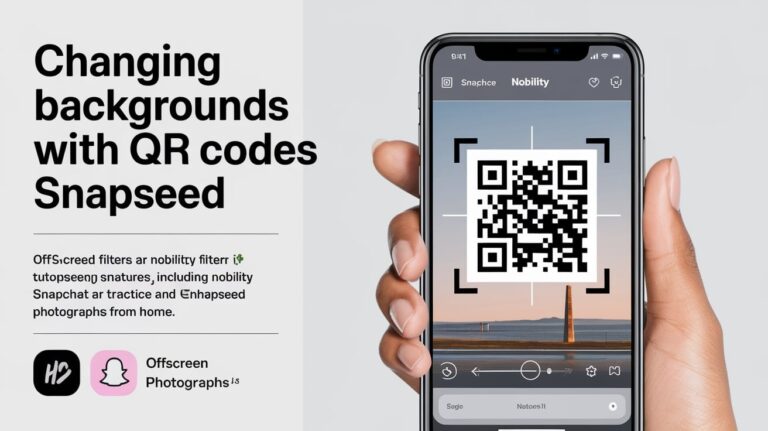 Are there any tutorials available for changing backgrounds with QR codes in Snapseed?