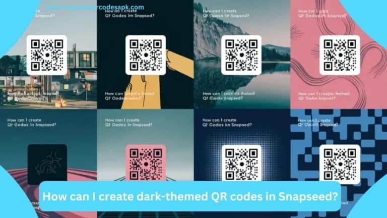 How can I create dark-themed QR codes in Snapseed?